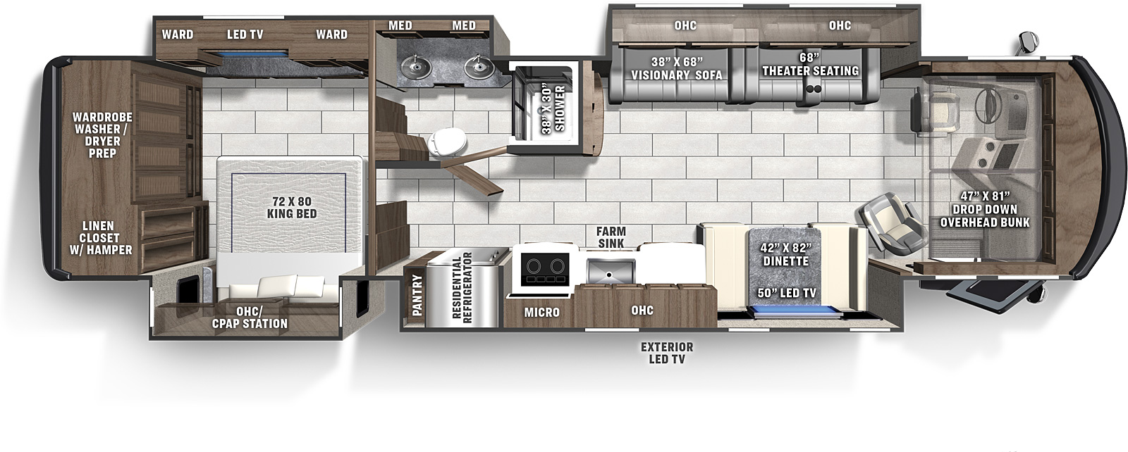 2022 COACHMEN SPORTSCOACH 403QS, , floor-plans-day image number 0